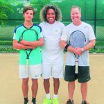 2do Lugar Partido de Tenis, Joey Short, Felix de los Santos y  Joey Short (padre)