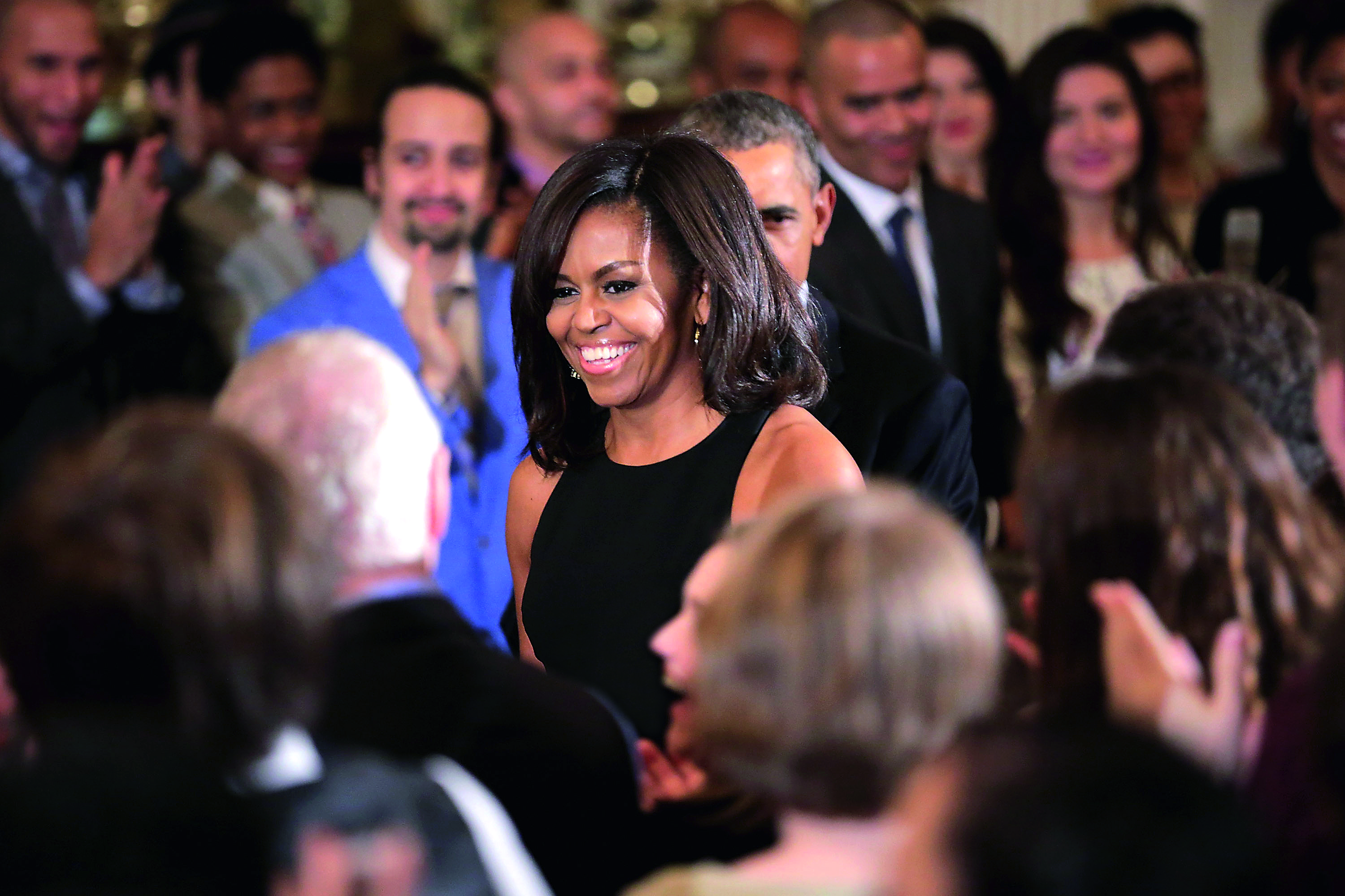 Michelle Obama Hosts Cast Of Broadway's "Hamilton" At The White House