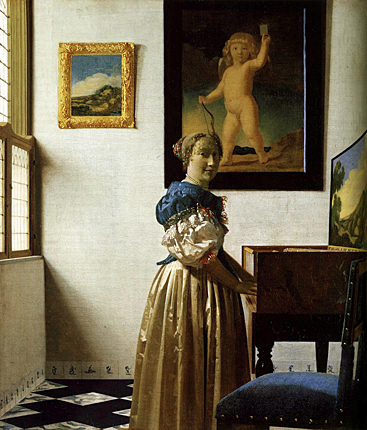 El artista Vermeer retocó o modificó al menos 30 de sus 37 obras conocidas, según estudio 1 vermeer femme epinette