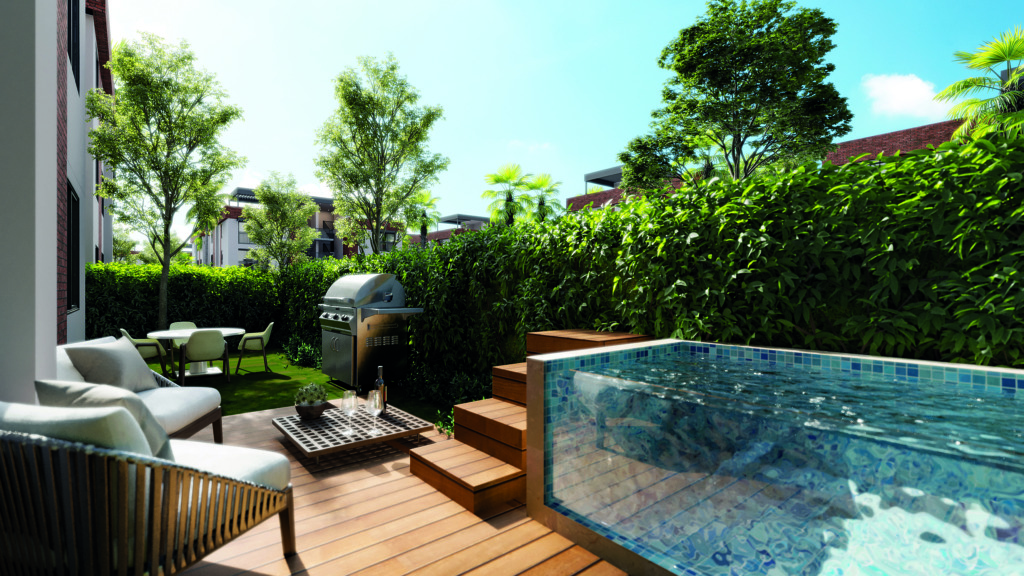 Araya, de Grupo Bricket: diseño, naturaleza y vida en armonía 4 Patio Apto Garden