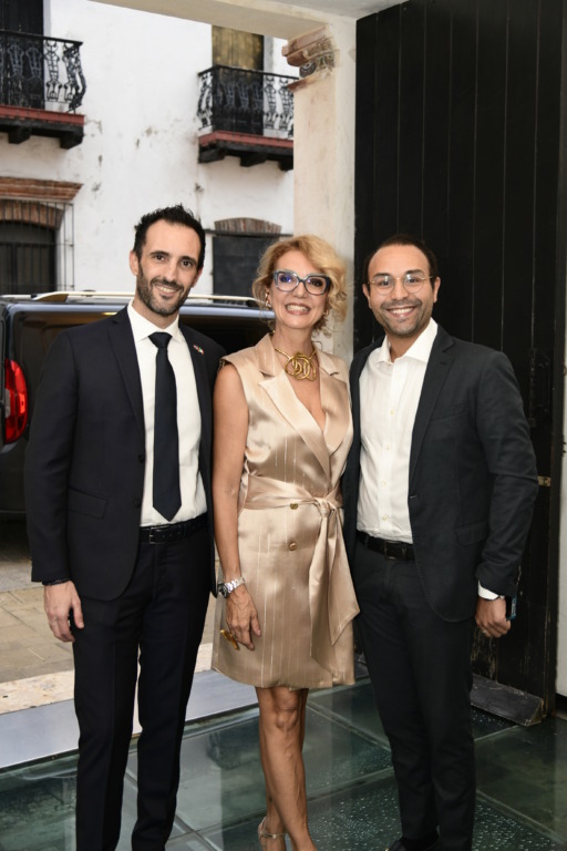 Celebración del cine y la lengua italiana en santo domingo: un viaje cultural desde Cerdeña 6 Pasquale Martella, Licia Colombo y Joaquin Taveras