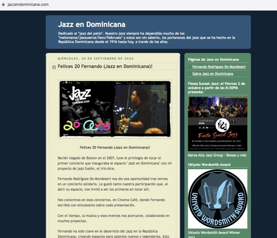 Jazz en Dominicana - 20 años abriendo ventanas a la escena del jazz en la República Dominicana 1 jazz