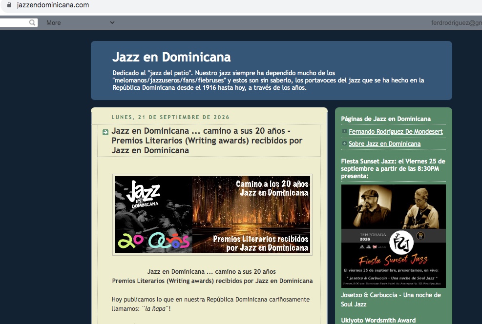 Jazz en Dominicana ... llegando a sus 20 años 1 jazz